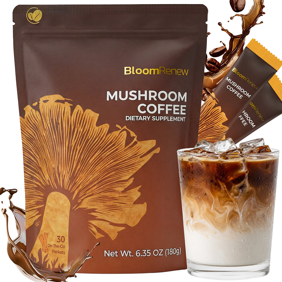 BloomRenew mushroom coffee with Lion’s Mane and Reishi