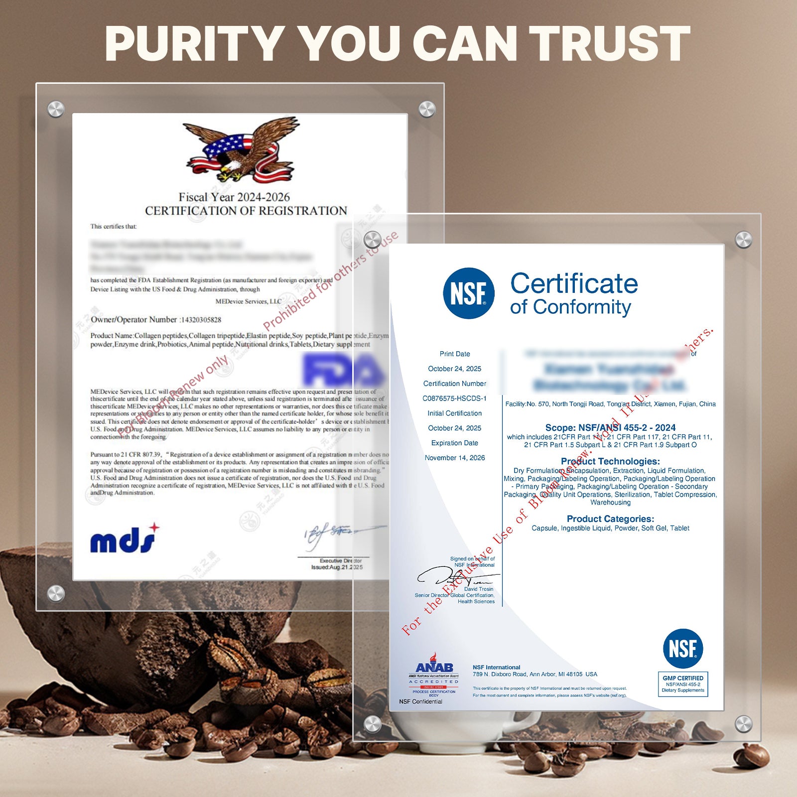 Crafted in certified facilities with rigorous quality standards, every batch is carefully tested for purity, safety and consistency.
